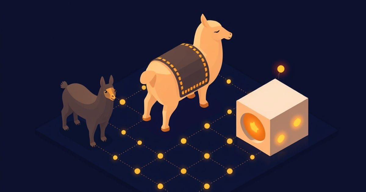 Isometric tradeoff scene weighing Llama Guard, NeMo Guardrails, and OpenAI Moderation on latency and coverage